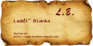 Ladó Bianka névjegykártya