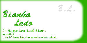 bianka lado business card