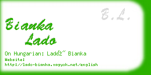 bianka lado business card